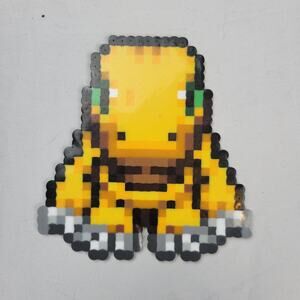 Agumon Digimon Perler Bead Pixel Art